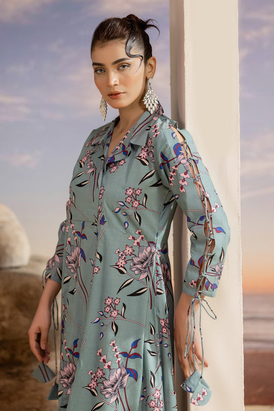 Orang Lawn 2 - Piece Unstitched | Scin Print - Tarz.e.Husan