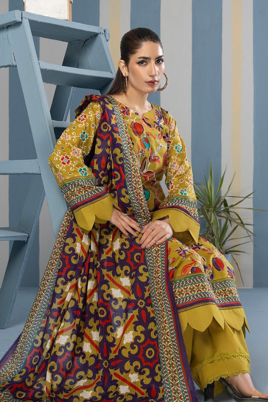 Orang Rutba Summer Lawn 3 - Piece Unstiched | All Over Print - Tarz.e.Husan