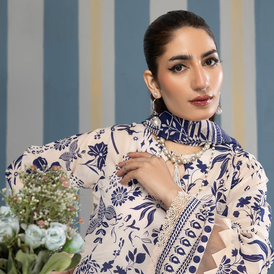 Orang Rutba Summer Lawn 3 - Piece Unstiched | Digital Print - Tarz.e.Husan