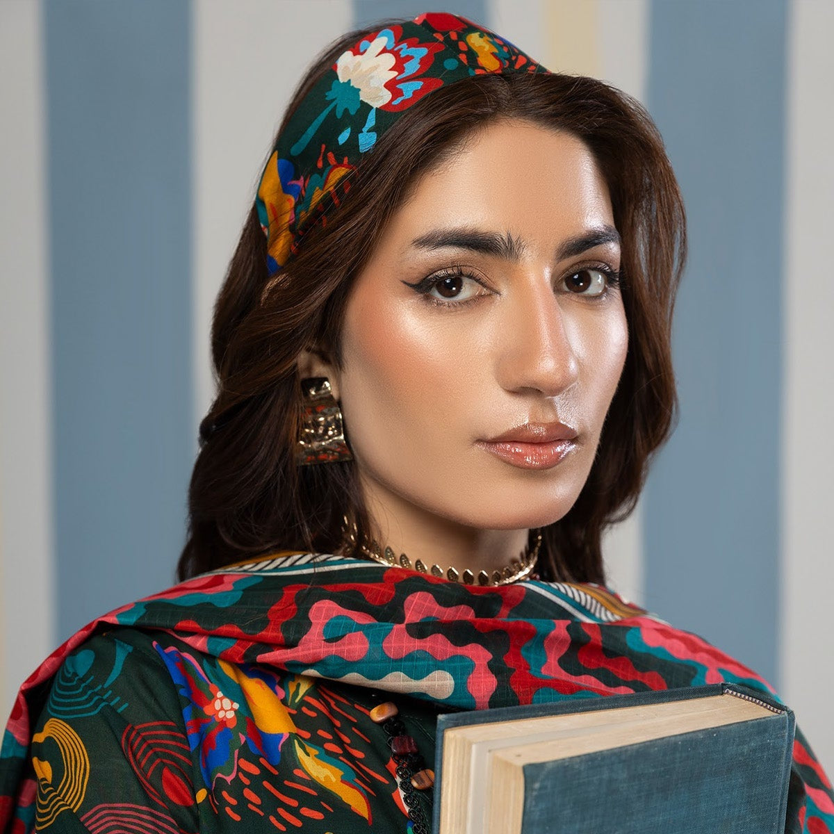 Orang Summer Lawn 3 - Piece Unstiched | Digital Print - Tarz.e.Husan