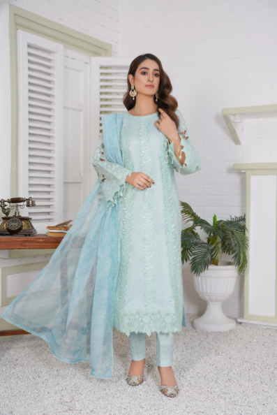 Mint Mist Embroidered Lawn Suit