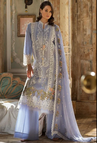 Serene Sky Embroidered Kurta Set