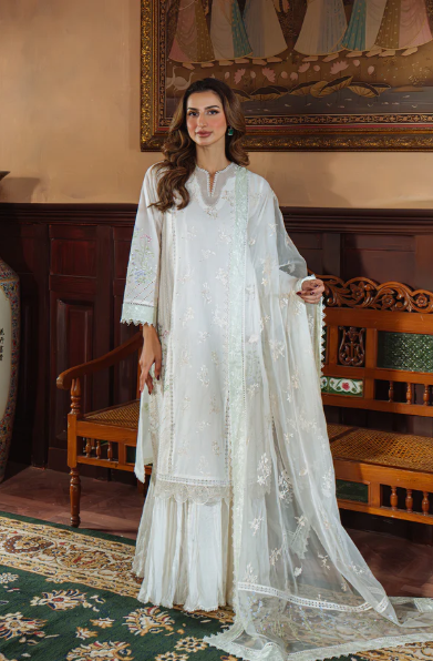Seafoam Elegance Embroidered Kurta Set  Description: