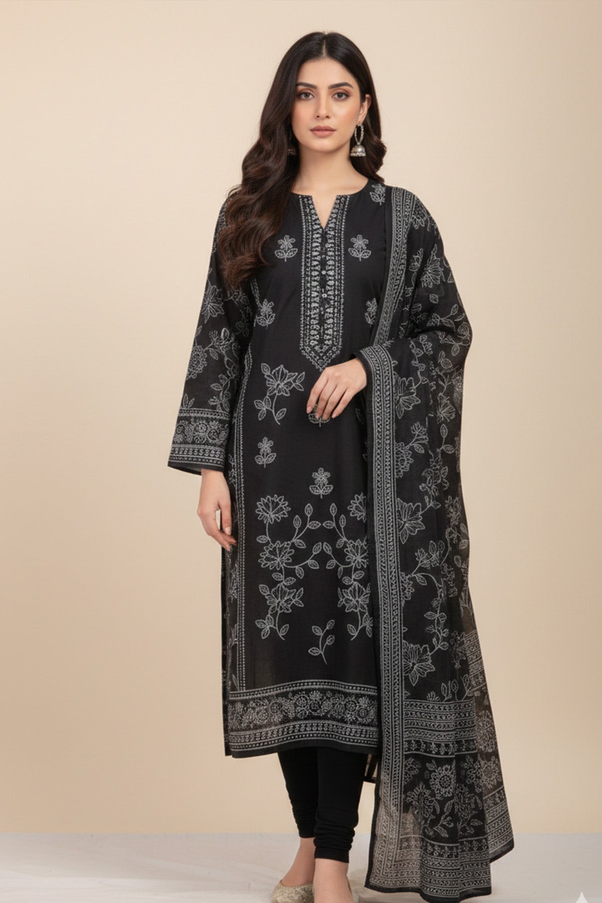 LIMELIGHT Printed & Embroidered Lawn Unstitched 3 - Piece | Summer Collection - Tarz.e.Husan