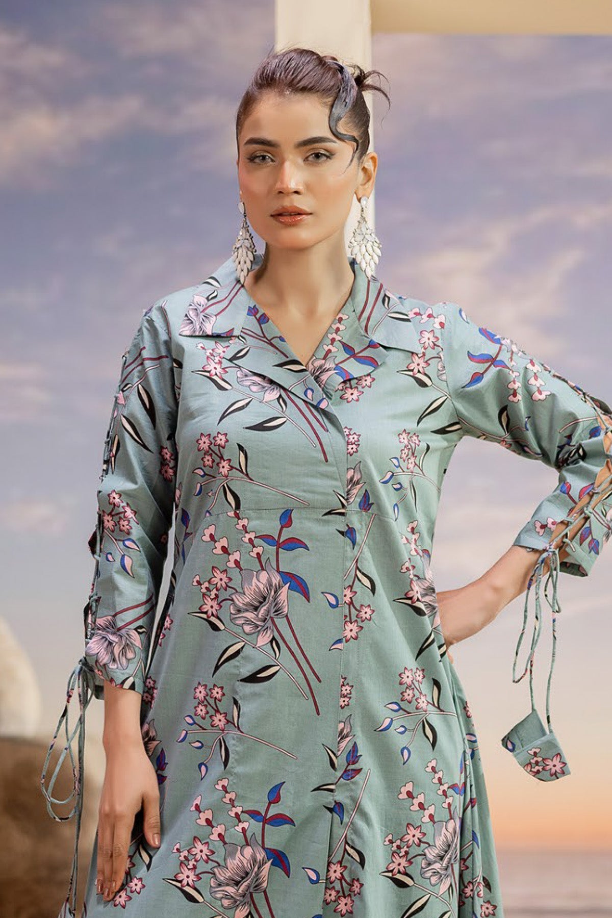 Orang Lawn 2 - Piece Unstitched | Scin Print - Tarz.e.Husan