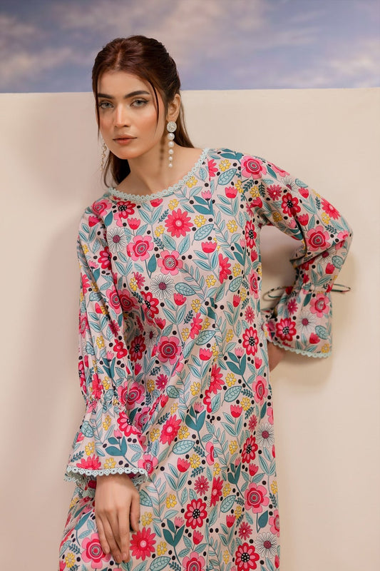 Orang Printed Lawn 2 - Piece Unstitched Suit - Tarz.e.Husan
