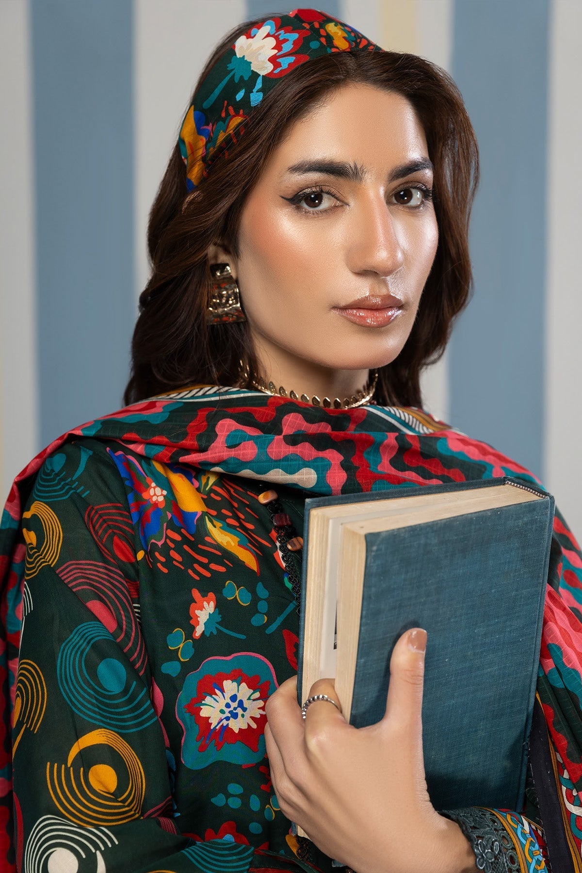 Orang Summer Lawn 3 - Piece Unstiched | Digital Print - Tarz.e.Husan